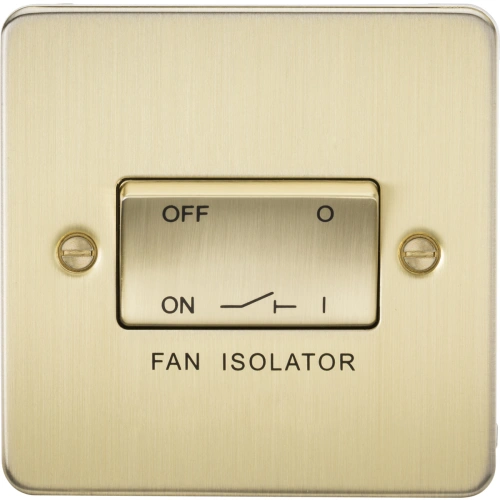10AX Fan Isolator Switch - Brushed Brass
